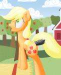 2013 all_fours anal anal_penetration animal_genitalia apple applejack_(mlp) barn blonde_hair cloud cosmicnova cutie_mark disembodied_penis doggystyle drooling duo equine female feral friendship_is_magic from_behind fruit fur green_eyes hair hay hay_bale horse horsecock male mammal my_little_pony open_mouth orange_fur outside penetration penis pony saliva sex straight sweat tail_cock tongue tree
Rating: Explicit
Score: 6
User: Falord
Date: September 26, 2013