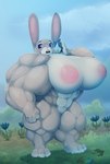 abs anthro big_breasts big_muscles bonnie_hopps breast_expansion breasts cellphone disney electronics expansion female fur grey_body grey_fur growth hi_res huge_breasts huge_muscles hyper hyper_breasts hyper_muscles lagomorph leporid mammal multicolored_body multicolored_fur muscle_growth muscular muscular_anthro muscular_arms muscular_female muscular_legs nipples phone pink_nipples purple_eyes rabbit solo thick_thighs toonpower white_body white_fur zootopia