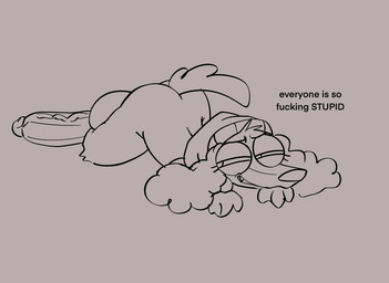 anthro balls beanie beanie_only big_balls big_butt big_penis butt clothing dialogue genitals gynomorph hat hat_only headgear headgear_only headwear headwear_only huge_balls huge_penis hyper hyper_balls hyper_genitalia hyper_penis intersex mostly_nude narrowed_eyes penis profanity solo squint text crazymazies mazie_(crazymazies) canid canine canis dachshund domestic_dog hunting_dog mammal english_text hi_res trans_(lore) trans_woman_(lore)