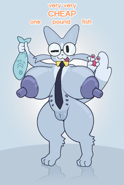 accessory big_breasts big_nipples breasts busty_feral eyewear female feral fluffy_legs gesture glasses hand_gesture huge_breasts hyper hyper_breasts multi_nipple necktie nipples one_eye_closed semi-anthro solo text thick_thighs v_sign wide_hips wink kixly cashback_cat_(pondis) aquatic domestic_cat felid feline felis fish mammal absurd_res english_text hi_res