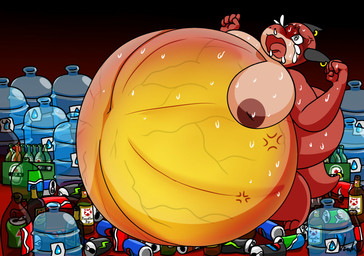 3_toes 5_fingers accessory anthro areola belly belly_blush belly_expansion belly_inflation beverage beverage_bottle beverage_can big_belly big_breasts big_butt black_eyes bladder_bulge bladder_inflation blush bodily_fluids body_blush bottle breasts butt close_to_bursting container cross-popping_vein crying desperation excessive_sweat expansion feet female fingers full_bladder furgonomic_piercing furgonomics genital_fluids gradient_background horn horn_piercing huge_belly huge_breasts hyper hyper_belly hyper_omorashi imminent_popping inflation jewelry linea_nigra navel nipples obese omorashi overweight overweight_female pain piercing red_background red_body reddened_belly ring simple_background soda soda_bottle solo stretch_marks sweat tail tail_accessory tail_jewelry tail_ring tan_body tapering_tail tears teeth thick_tail toes urine veiny_belly veiny_head water_jug eggrollsushi titanicmann28 titan_(titanicmann28) reptile scalie