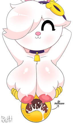 anthro big_breasts bodily_fluids breast_milking breasts female furry_ears lactating milk solo kiut_art brawl_stars supercell_(company) colette_(brawl_stars) lagomorph leporid mammal rabbit absurd_res hi_res
