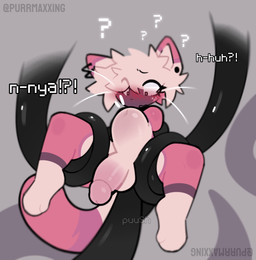 abdominal_bulge anthro balls bdsm bell bell_collar big_balls big_penis blush blush_lines blushing_profusely bondage bound collar collar_only confusion deep_penetration ear_piercing genitals humanoid_genitalia humanoid_penis lifted male male_penetrated multiple_piercings nude nya penetration penis piercing pupils restrained restrained_by_tentacles sex solo spread_legs spreading tentacle_penetrating_anthro tentacle_penetrating_male tentacle_penetration tentacle_sex tentacles tentacles_around_arms tentacles_around_legs tentacles_everywhere purrmaxxing glue_(purrmaxxing) domestic_cat felid feline felis mammal hi_res