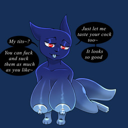3_fingers 3_toes anthro areola big_breasts blue_areola blue_nipples breasts feet female fingers nipples profanity simple_background solo text tilde_after_text toes transparent_background torrentpath rain_world videocult inv_(rain_world) slugcat 1:1 alpha_channel english_text hi_res