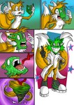 anthro male parody solo transformation guladibujante sega sonic_the_hedgehog_(series) the_mask miles_prower canid canine fox mammal 2024 absurd_res comic crossover hi_res redraw