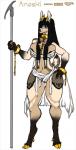 anthro antlers black_hair clothed clothing cloven_hooves cuff_(restraint) female female_anthro gloves_(marking) hair hooves horn leg_markings long_hair looking_at_viewer markings pose restraints simple_background socks_(marking) solo standing text three-quarter_view unguligrade weapon white_background wrist_cuffs cittyy hyucaze aneksi deer mammal character_name digital_drawing_(artwork) digital_media_(artwork) english_text flat_colors full-length_portrait portrait warm_colors