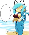 anthro beach bikini camel_toe clothing female fur markings monkey_tail seaside slightly_chubby solo swimwear tail two-piece_swimsuit whisker_markings whiskers monkibonk bloons_tower_defense ninja_kiwi ezili_(bloons) haplorhine mammal monkey primate absurd_res hi_res