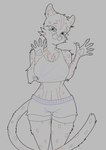 5_fingers andromorph anthro biped breasts claws female fingers front_view fur intersex markings paws solo tail srlechugo cheetah felid feline humanoid mammal absurd_res hi_res