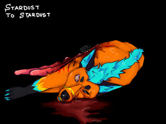 ambiguous_feral ambiguous_gender blood bodily_fluids claws corpse death digitigrade feral gore guts organs paws quadruped roadkill solo tears that1opossum fry_the_fox canid canine fox mammal true_fox 4:3 hi_res male_(lore)