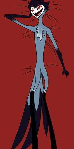 3_toes 4_fingers anthro avian_feet beak body_pillow dakimakura digitigrade feather_tuft feathered_chest feathers feet fingers glowing glowing_eyes long_body low_effort lying male nude nude_anthro nude_male on_back open_mouth pillow red_eyes slim solo suggestive tail tail_feathers tall talons toes tuft unknown_artist hellaverse helluva_boss stolas_(helluva_boss) avian avian_demon bird demon goetia owl owl_demon dakimakura_design hi_res traced