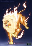 5_toes angry blonde_mane burning claws dewclaw empty_eyes fangs feet feral fire glowing glowing_claws glowing_eyes jumping male male_feral mane open_mouth paws quadruped solo teeth toes white_claws white_eyes noki001 disney the_lion_king simba_(the_lion_king) felid feline lion mammal pantherine absurd_res hi_res