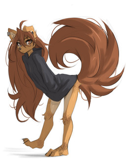 anthro biped bottomless bottomless_anthro bottomless_female breasts brown_eyes brown_hair brown_tail claws clothed clothed_anthro clothed_female clothing countershade_fur countershade_torso countershading ear_piercing feet female foot_tattoo front_view fur gauged_ear hair hoodie hoodie_only inner_ear_fluff leg_tattoo long_hair long_tail looking_at_viewer neck_tattoo one_ear_up partially_clothed partially_clothed_anthro partially_clothed_female piercing solo standing tail tan_body tan_fur tattoo thigh_tattoo toe_claws toes topwear topwear_only tuft tinygaypirate apogee_(tinygaypirate) canid canine canis domestic_dog mammal 2025 3:4 digital_drawing_(artwork) digital_media_(artwork) hi_res
