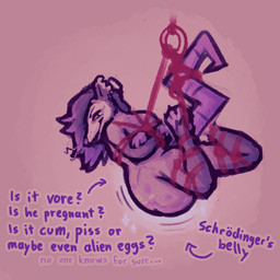 anthro arms_tied_behind_back bdsm belly big_belly blindfold bodily_fluids bondage bound ear_piercing feet frogtied hair hanging_belly huge_belly leg_spreader legs_tied long_tail lying male mastectomy_scar multi_nipple nipples nude_anthro on_back piercing pregnant pregnant_anthro pregnant_male presenting purple_hair restraints rope rope_bondage rope_harness scar soles solo spread_legs spreader_bar spreading suspension suspension_bondage tail text jitteryposs ray_(jitteryposs) american_opossum mammal marsupial virginia_opossum 1:1 english_text andromorph_(lore)