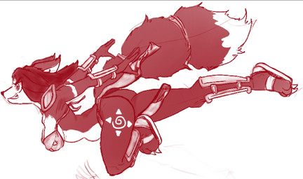 bottomwear bra claws clothing feet female footwear hair leg_guards loincloth markings sandals shoes shoulder_pads solo tail toe_claws tribal tribal_markings underwear wrist_guards dshulzy nintendo star_fox krystal_(star_fox) canid canine fox mammal hi_res