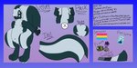 anthro belly butt lgbt_pride male pansexual pride_colors solo tail text flurry_arts risk_of_rain firestorm_(raptormocha) velvet_(flurry_arts) hyena kobold mammal mephitid nukite skunk shapeshifter 2:1 absurd_res english_text hi_res model_sheet