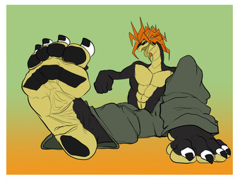 anthro claws feet foot_focus hair male paws 44vex mythology nintendo pokemon drakons dragon future_pokemon generation_9_pokemon legendary_pokemon miraidon mythological_creature mythological_scalie paradox_pokemon pokemon_(species) scalie absurd_res hi_res