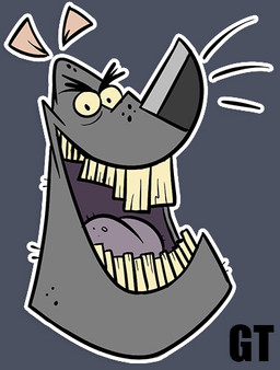 anthro eyebrows incisors male open_mouth solo sticker teeth tongue toony whiskers gtskunkrat nickelodeon t.u.f.f._puppy verminious_snaptrap mammal murid murine rat rodent headshot_portrait portrait