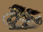 alternate_species black_hair feral glowing glowing_eyes hair male ponification quadruped side_view solo tail the_dark_prince daggertail hasbro my_little_pony prince_of_persia ubisoft equid equine horse mammal pony crossover