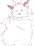 anthro antlers blush horn male moobs overweight solo towel silver_trdr tamacolle kazusa deer mammal hi_res