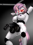 anthro anthrofied areola breasts cutie_mark gatling_gun gun gun_penis gynomorph hair horn intersex jojo_pose machine machine_gun minigun multicolored_hair nipples pink_hair purple_hair question_mark ranged_weapon red_eyes solo two_tone_hair weapon white_body frostydream friendship_is_magic hasbro my_little_pony mythology sweetie_belle_(mlp) sweetie_bot_(mlp) equid equine mammal mythological_creature mythological_equine robot unicorn 3d_(artwork) absurd_res digital_media_(artwork) hi_res