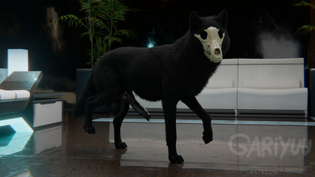 animal_genitalia animal_penis ball_tuft balls big_balls bone canine_genitalia canine_penis digitigrade erection feral genitals knot knotted_penis male penis skull skull_head solo tuft gariyuu_(artist) canid canine mammal skull_dog skulldog_(species) 16:9 3d_(artwork) digital_media_(artwork) hi_res widescreen