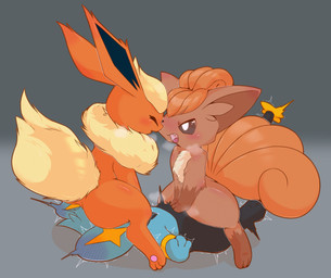 blush facesitting female feral group group_sex male male/female sex sitting_on_another threesome trio oshiri_hakase nintendo pokemon maroukon_(character) taruo eeveelution flareon generation_1_pokemon generation_4_pokemon pokemon_(species) shinx vulpix absurd_res hi_res