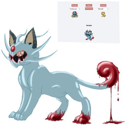 ambiguous_gender blood cephalopod english_text feline feral fusion mammal marine meowth nightmare_fuel nintendo plain_background pokemon_fusion pokémon squid tentacruel text unknown_artist video_games
Rating: Safe
Score: 9
User: DeltaFlame
Date: December 03, 2014 ambiguous_gender blood cephalopod english_text feline feral fusion mammal marine meowth nightmare_fuel nintendo plain_background pokemon_fusion pokémon squid tentacruel text unknown_artist video_games
Rating: Safe
Score: 9
User: DeltaFlame
Date: December 03, 2014
