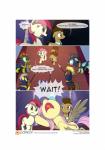 absurd_res armor border comic cutie_mark dialogue doctor_whooves_(mlp) earth_pony english_text equid equine feathered_wings feathers female feral fluttershy_(mlp) friendship_is_magic gashiboka group hair hasbro hi_res horse long_hair mammal melee_weapon my_little_pony mythological_creature mythological_equine mythology open_mouth patreon patreon_logo pegasus polearm pony shirt_collar spear speech_bubble text url weapon website_logo white_border wings yellow_body yellow_feathers
