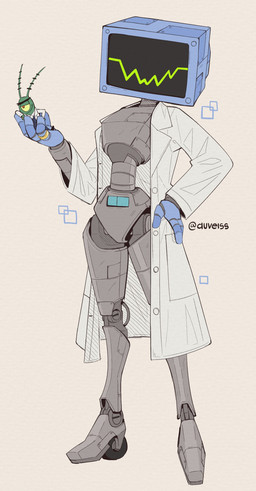 5_fingers antennae_(anatomy) anthro biped canon_couple clothing coat crt duo extreme_size_difference female female_humanoid fingers for_a_head heart_symbol husband husband_and_wife jewelry lab_coat larger_female larger_humanoid machine male male/female male_anthro married_couple ring screen screen_face simple_background size_difference smaller_anthro smaller_male smile standing suit text topwear white_background wife auveiss nickelodeon spongebob_squarepants spongebob_squarepants_(series) karen_plankton sheldon_j._plankton aquatic arthropod copepod crustacean humanoid maxillopod object_head plankton_(species) robot robot_humanoid screen_head 2025 absurd_res artist_name hi_res signature