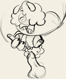 afro ambiguous_gender anthro balls big_tail bodily_fluids disembodied_hand disembodied_penis duo genital_fluids genitals hole_(anatomy) humanoid_genitalia humanoid_penis lifted looking_down male penis plushie plushophilia precum ripped_seam seam_(sewing) size_difference small_penis solo_focus stuffing tail bunnybuttz red_velvet_(velveteenvampire) animate_inanimate lagomorph leporid living_plushie mammal rabbit monochrome