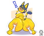 anthro big_butt butt egyptian female hyper solo imafetish animal_crossing nintendo ankha_(animal_crossing) domestic_cat felid feline felis mammal 6:5 hi_res