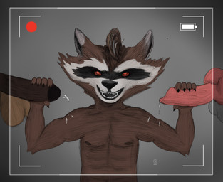 animal_genitalia animal_penis anthro balls bodily_fluids brown_body brown_fur camera camera_view canine_genitalia canine_penis cum cum_drip cumshot dripping ejaculation erection fur genital_fluids genitals group hair handjob holding_penis humanoid_genitalia humanoid_penis knot knotted_penis looking_at_viewer male male/male male_anthro nipples nude nude_anthro nude_male open_mouth penile penis recording recording_video red_eyes saggy_balls sex simple_background skinny smile smiling_at_viewer text trio dingobeans guardians_of_the_galaxy marvel marvel_rivals rocket_raccoon bear canid canine canis mammal procyonid raccoon wolf 2025 artist_name digital_media_(artwork) hi_res signature