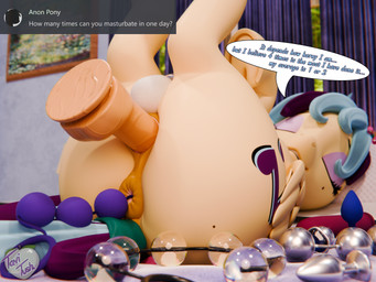anal anal_beads anal_beads_in_ass anal_penetration anus buttplug dialogue dildo dildo_insertion equine_anus female feral genitals masturbation object_in_ass penetration plug_(sex_toy) puffy_anus question sex_toy sex_toy_in_ass sex_toy_insertion solo talking_feral text vibrator vulva wand_vibrator tavitush fan_character equid equine horse mammal pony 3d_(artwork) 4:3 digital_media_(artwork) english_text hi_res