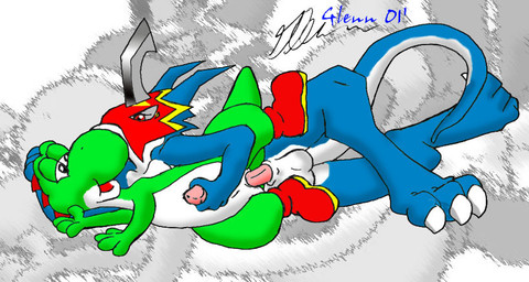 anal anal_penetration anthro balls blowup_background blue_body blue_skin claws crossover digimon duo erection flamedramon glenn green_body handjob male male/male mario_bros nintendo nude open_mouth penetration penis pink_penis reach_around red_eyes sex simple_background video_games white_body yoshi

Rating: Explicit
Score: 11
User: Granberia
Date: June 10, 2015