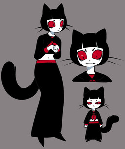 anthro bangs black_body black_bottomwear black_clothing black_ears black_fur black_hair black_tail black_topwear bottomwear clothed clothed_anthro clothed_female clothing eyebrows eyelashes female female_anthro fur grey_background hair midriff mouth_closed multiple_poses narrowed_eyes navel pose red_sclera short_hair simple_background solo standing tail topwear whiskers white_body white_face dvampiresmile pumkin_(dvampiresmile) domestic_cat felid feline felis mammal 2022 digital_drawing_(artwork) digital_media_(artwork) full-length_portrait hi_res model_sheet portrait