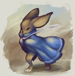 ambiguous_gender anthro bottomless cloak clothed clothing eyes_closed fur sand solo tan_body tan_fur white_body white_fur wind reign-2004 canid canine fennec_fox fox mammal true_fox 2019 digital_media_(artwork) hi_res shaded