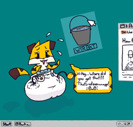 3_toes ambiguous_gender anthro bodily_fluids brand_parody brown_body brown_ears brown_fur brown_pawpads brown_stripes brown_tail brown_tail_tip bucket clean_diaper clothed clothing container cursor dialogue diaper diaper_only dipstick_tail ellipsis eyelashes fangs featureless_hands feet flying_sweatdrops fur green_background markings multicolored_body multicolored_fur open_mouth owo pawpads simple_background sitting sitting_on_diaper solo speech_bubble stick_legs striped_body striped_fur striped_markings striped_tail stripes sweat sweatdrop tail tail_markings tan_body tan_fur teeth text time toes toony toony_eyes topless two_tone_tail water wearing_diaper white_diaper window_(computing) yellow_body yellow_fur yellow_tail boredomwithfriends youtube ace_(boredomwithfriends) digital_creature felid mammal pantherine tiger absurd_res english_text hi_res