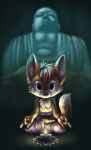 anthro barefoot biped blue_eyes bottomwear candle chest_tuft chibi clothed clothing feet fire fur hair hindpaw looking_at_viewer male meditation pants paws plantigrade red_hair sculpture short_hair solo statue tail topless tuft silverfox5213 buddha canid canine fox mammal red_fox true_fox 2010