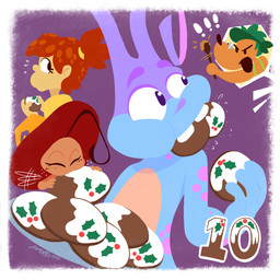 4_fingers accessory angry anthro arm_markings bent_arm blue_body blue_skin border brown_body brown_mouth brown_skin christmas_cookies clothed clothed_female clothed_human clothing cutlery dot_eyes eating eating_cookie eating_food exclamation_point eyebrows eyelashes eyewear featureless_hands female female_human female_humanoid fingers furrowed_eyebrows glasses green_hair green_headband group hair hat headband headgear headwear holding_spoon holidays kitchen_utensils larger_anthro larger_male light long_ears looking_at_another looking_back looking_back_at_another male male_anthro markings mole_(marking) mole_on_breast motion_lines multicolored_body multicolored_skin noseless number offscreen_character offscreen_male orange_clothing orange_hat orange_headwear plate ponytail purple_background purple_eyebrows purple_eyes purple_markings purple_nose red_clothing red_hair red_hat red_headwear round_glasses shirt simple_background simple_eyes size_difference smaller_female smaller_humanoid spoon tan_body tan_skin text tools topwear translucent translucent_wings white_border wings yellow_clothing yellow_hair_tie yellow_shirt yellow_topwear raygirl christmas rayman:_the_animated_series rayman_(series) ubisoft betina_(rayman) cookie_luvagetto flips_(rayman) lac-mac fairy human humanoid lagomorph ludiv_(rayman) mammal winged_humanoid 1:1 2020 colored digital_drawing_(artwork) digital_media_(artwork) english_description english_text lighting lineless shaded signature