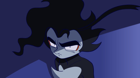 ambiguous_gender animated_gif anthro black_hair chest_spike eyebrows hair looking_at_viewer simple_background solo spikes spikes_(anatomy) thick_eyebrows toony roachgore gokiro arthropod blattodean cockroach insect 16:9 2d_animation animated digital_media_(artwork) frame_by_frame hi_res short_playtime widescreen