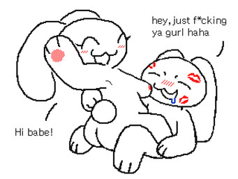 anthro being_watched blush blush_lines bodily_fluids bouncing_breasts breasts butt cat_smile cowgirl_position cuckold dialogue drooling duo eyes_closed female from_front_position happy happy_sex kiss_mark looking_at_another looking_at_viewer male male/female nipples nude on_bottom on_top open_mouth overweight overweight_female pawpads paws penetration rabbit_ears raised_arm saliva saliva_string scut_tail sex short_tail sitting sitting_on_ground smile speech_bubble tail text vaginal vaginal_penetration bipan gale_(bipan) jeanne_(bipan) lagomorph mammal 4:3 animated digital_media_(artwork) english_text flipnote_studio_(artwork) flipnote_studio_3d_(artwork) short_playtime brother_(lore) brother_and_sister_(lore) incest_(lore) sibling_(lore) sister_(lore)