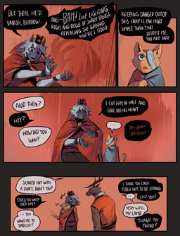 ambiguous_anthro ambiguous_gender anthro antlers dialogue grin horn sharp_teeth smile speech_bubble teeth text young aveloka cult_of_the_lamb massive_monster_(studio) lamb_(cult_of_the_lamb) yellow_cat_(cult_of_the_lamb) bovid caprine deer domestic_cat felid feline felis mammal sheep 2025 comic digital_drawing_(artwork) digital_media_(artwork) english_text hi_res