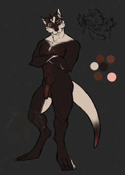 abs anthro arm_tuft balls biceps brown_body brown_eyes brown_fur calf_muscles cheek_tuft chest_tuft digitigrade duo ear_piercing ear_tuft elbow_tuft eyebrows facial_piercing facial_tuft foreskin fur genitals kissing male nipples nose_piercing nose_ring penis piercing pubes ring_piercing scar size_difference solo studs tail thigh_muscles tuft twunk white_body white_fur sodapopfizz mythology randol wiz_superstar canid canine canis dragon hybrid mammal mustelid mythological_creature mythological_scalie otter scalie wolf hi_res model_sheet
