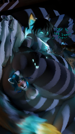 abdominal_bulge anal anal_vore anthro balls blue_blush blue_hair blue_markings blue_nails blush butt butt_grab colored_nails deer_plushie duo endosoma feathered_wings feathers fluffy fur genitals glowing glowing_eyes glowing_genitalia glowing_hair glowing_markings green_eyes grey_body grey_fur hair hand_on_butt head_sticking_out horn male male/male markings nails night rumbling_stomach safe_vore serindfox smug spread_butt spreading tail vore white_body white_fur willing_pred willing_prey wimper wings zegun garudeer fan_character canid canine deer fox hybrid mammal 3d_(artwork) digital_drawing_(artwork) digital_media_(artwork) hi_res