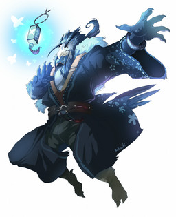 beak biped blue_body blue_feathers blue_hair claws clothing eyewear feathers glasses hair lamp lantern looking_at_viewer male muscular muscular_male paper_lantern pecs smile solo white_body white_feathers rybiok avian hi_res
