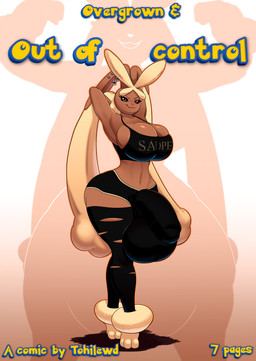 anthro big_breasts big_bulge breasts bulge clothed clothing detailed_bulge genital_outline gynomorph huge_breasts huge_bulge huge_hips huge_thighs hyper hyper_bulge intersex penis_outline smug smug_face solo text thick_thighs wide_hips tohilewd nintendo pokemon generation_4_pokemon generation_6_pokemon lopunny mega_evolution mega_lopunny pokemon_(species) absurd_res english_text hi_res