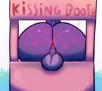 anthro anus backsack balls big_balls big_butt booth_(structure) butt faceless_character faceless_male fur genitals heart_symbol kiss_mark kiss_mark_on_anus kiss_mark_on_balls kiss_mark_on_butt kiss_mark_on_perineum kiss_my_ass kissing_booth lipstick_on_anus lipstick_on_balls lipstick_on_butt male perineum presenting presenting_anus presenting_balls presenting_hindquarters raised_tail solo tail text vendor_stand fatal_dx nintendo pokemon switch_(fatal_dx) generation_4_pokemon luxio pokemon_(species) hi_res