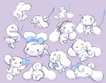 ambiguous_gender anthro ball_in_mouth collar femboy leash male ribbons semi-anthro solo dokudrinker cinnamoroll sanrio cinnamon_(cinnamoroll) canid canine canis domestic_dog mammal hi_res