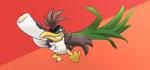 feathers lauch male solo e1ectronicchimera nintendo pokemon anseriform avian bird galarian_farfetch'd galarian_form generation_8_pokemon pokemon_(species) regional_form_(pokemon) hi_res sketch