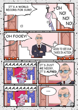 clothed clothing dialogue elderly_male eyewear facial_hair glasses green_eyes grey_hair hair male mayor monocle mustache not_furry speech_bubble text white_hair redundantmodule 101_dalmatian_street 101_dalmatians disney alfred_bright lord_nincompoop human mammal comic english_text hi_res